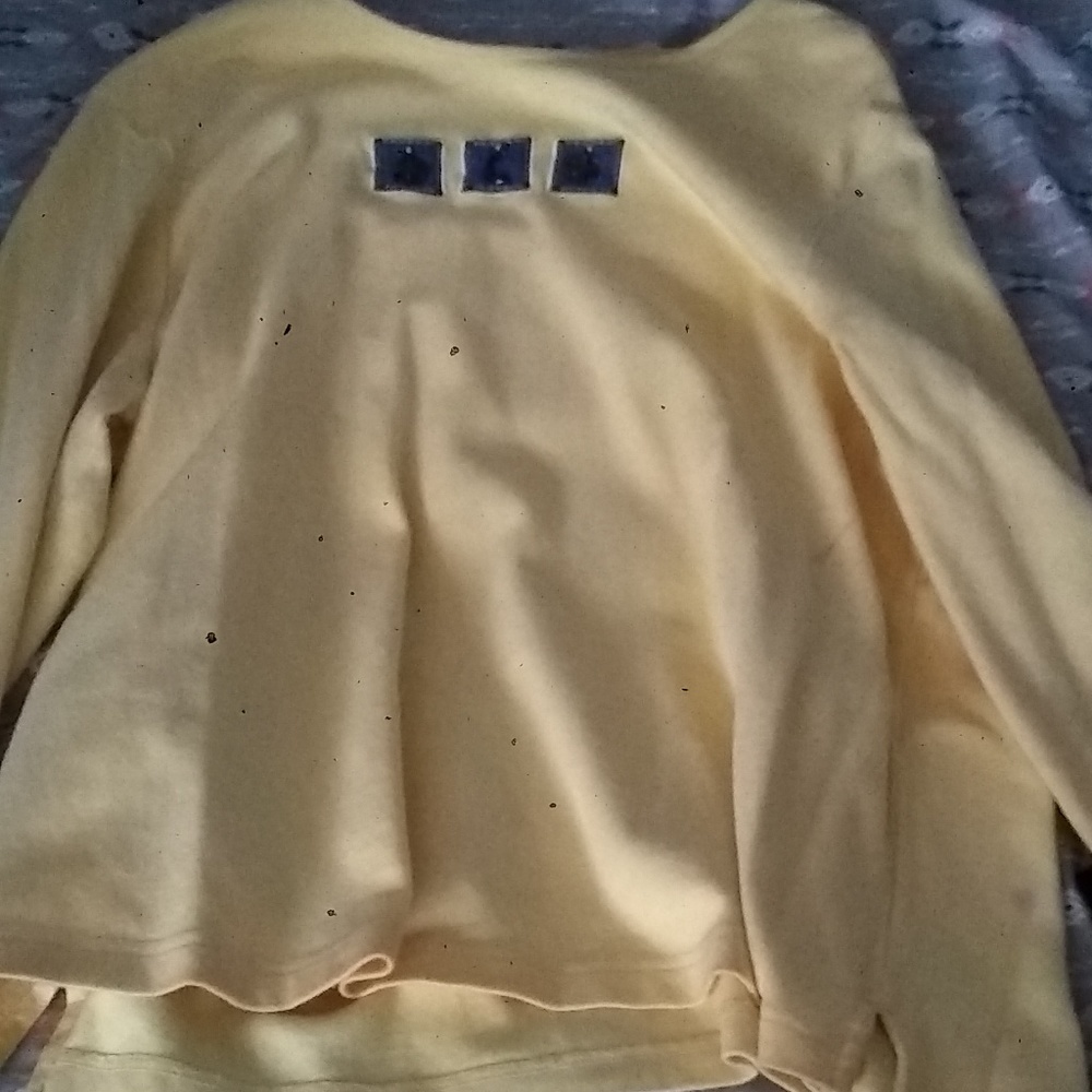 long sleeve yellow plus cute casual